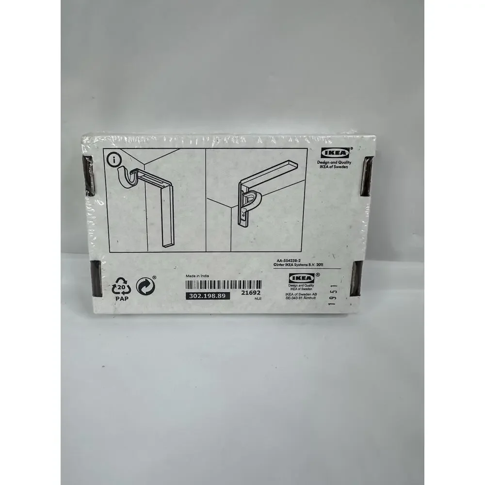 IKEA Betydlig White Curtain Rod Bracket Holder 302.198.89